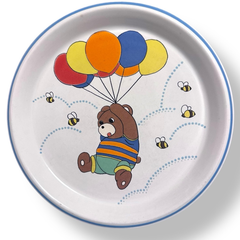 Mikasa Aviator Teddy Bear with Balloons Children’s Decorative 8” Plate